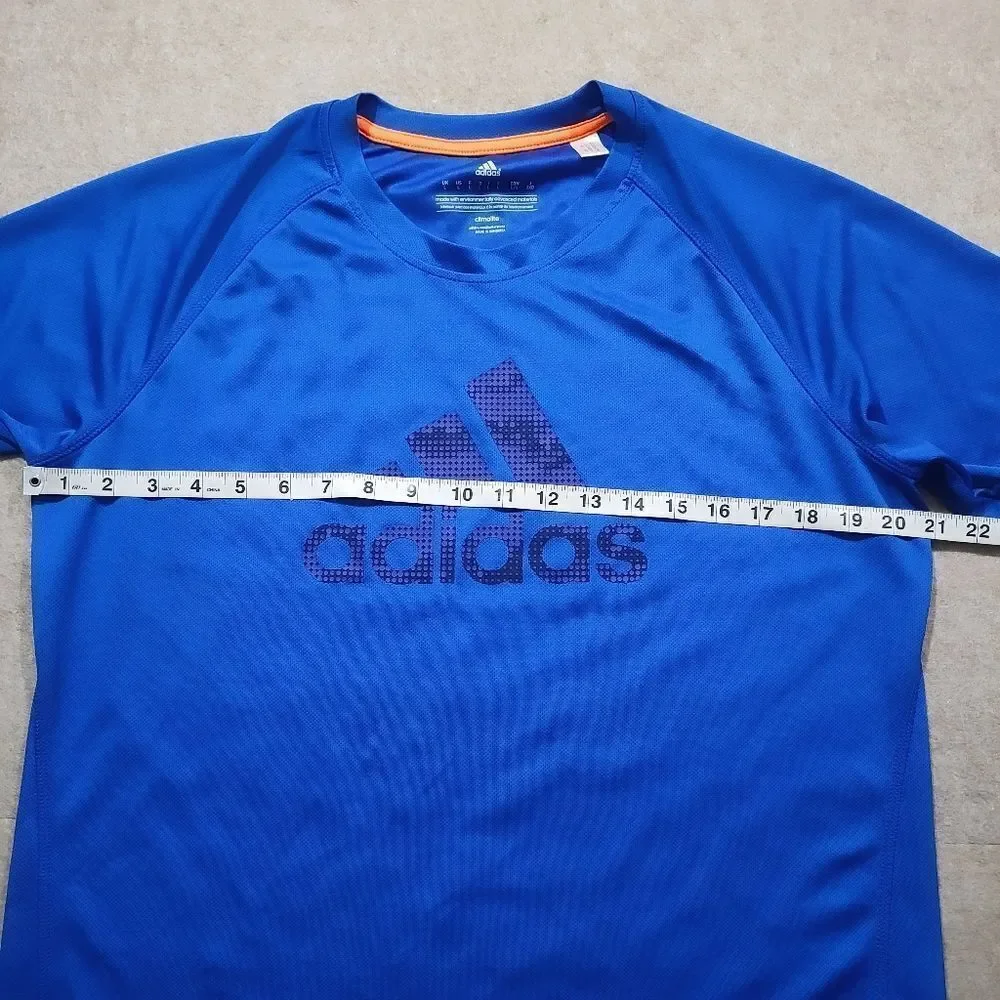 Adidas Climalite Blue Short Sleeve Athletic T-shirt -B